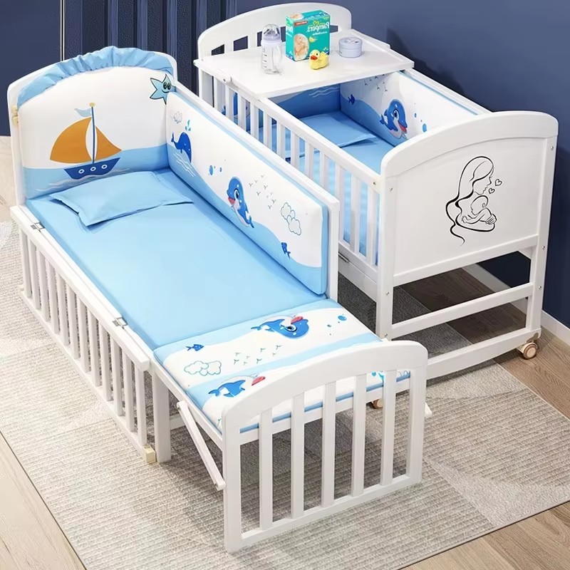 Baby Food Nestum - Solid Wood 3-in-1 Baby Bed -