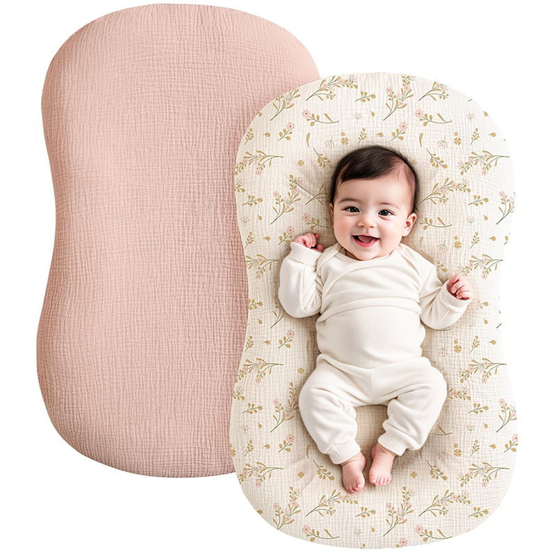 Baby Food Nestum - 2PCS Baby Lounger Cover Muslin Cotton