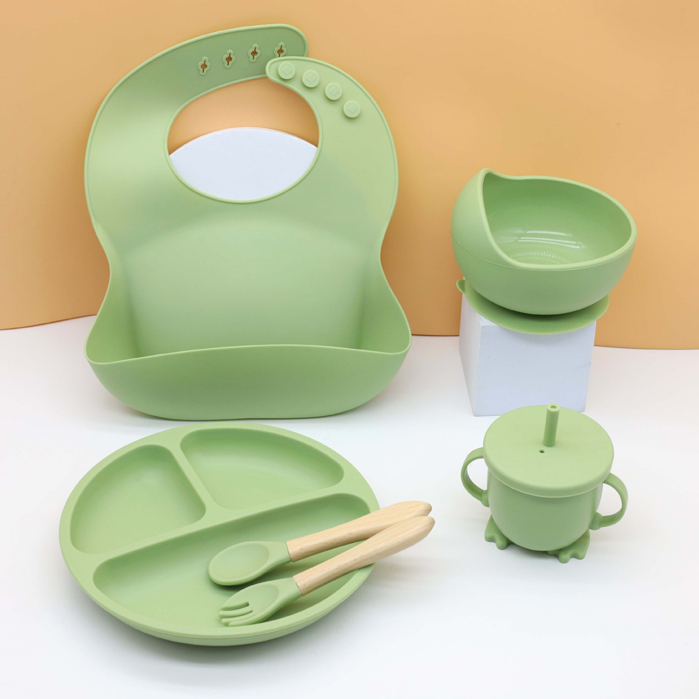 Baby Food Tracker - Hot baby food tableware set bib