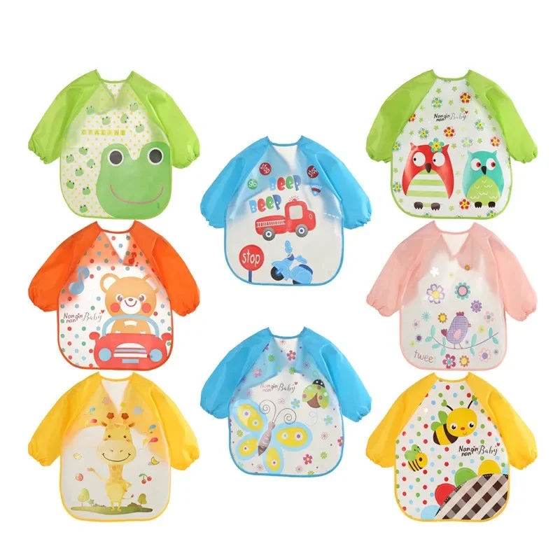 Baby Food Tracker - Waterproof EVA Full Sleeve Baby Bibs