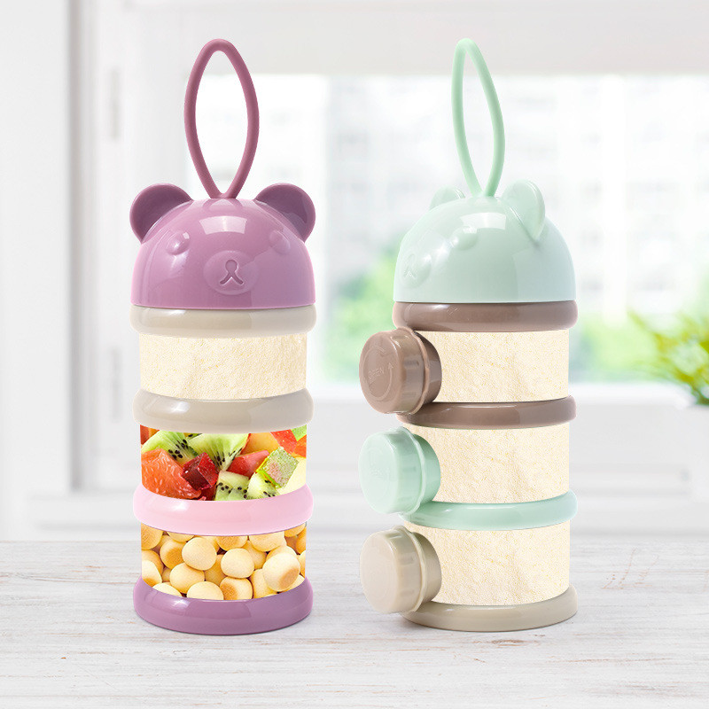 Snack Container Travel - 3/4 Layers Bear Baby Milk Powder