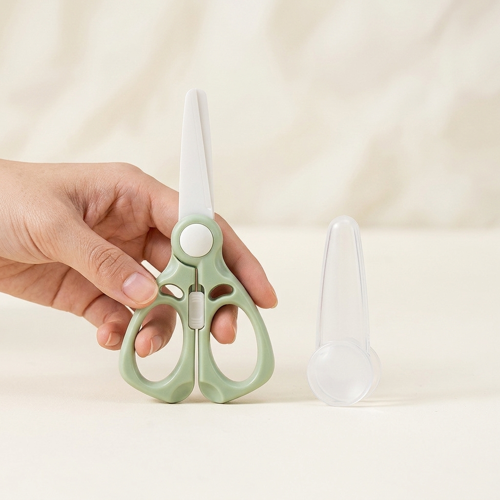 Ceramic Food Scissors Portable - Baby Food Scissors ulasan dan harga
