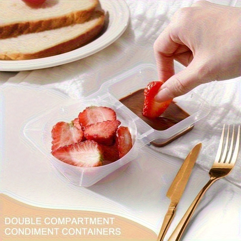 5/10/20PCS Double Compartment  - Snack Container Travel ulasan dan harga