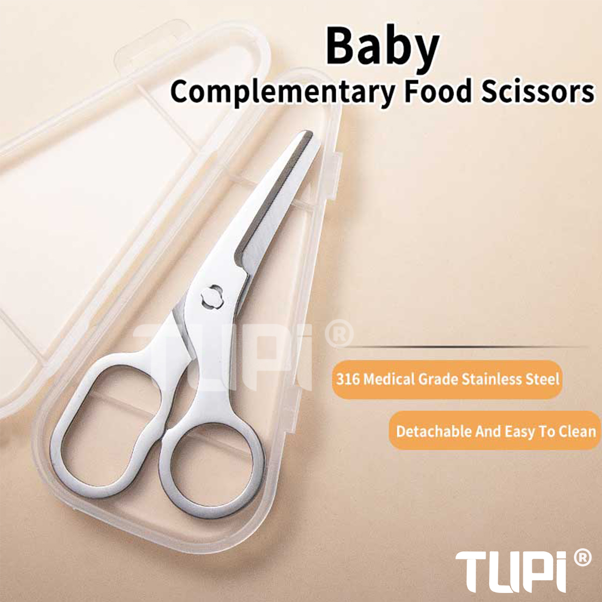 TUPI Detachable Blades Baby Fo - Baby Food Scissors ulasan dan harga