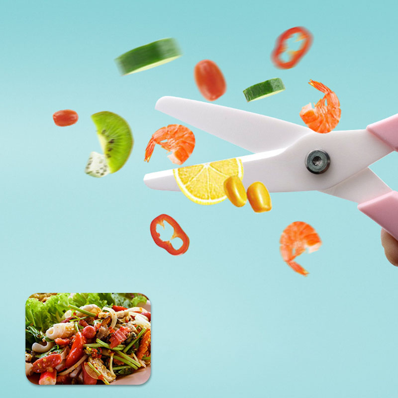 Dobeli 8 inch Zirconia Ceramic - Baby Food Scissors ulasan dan harga