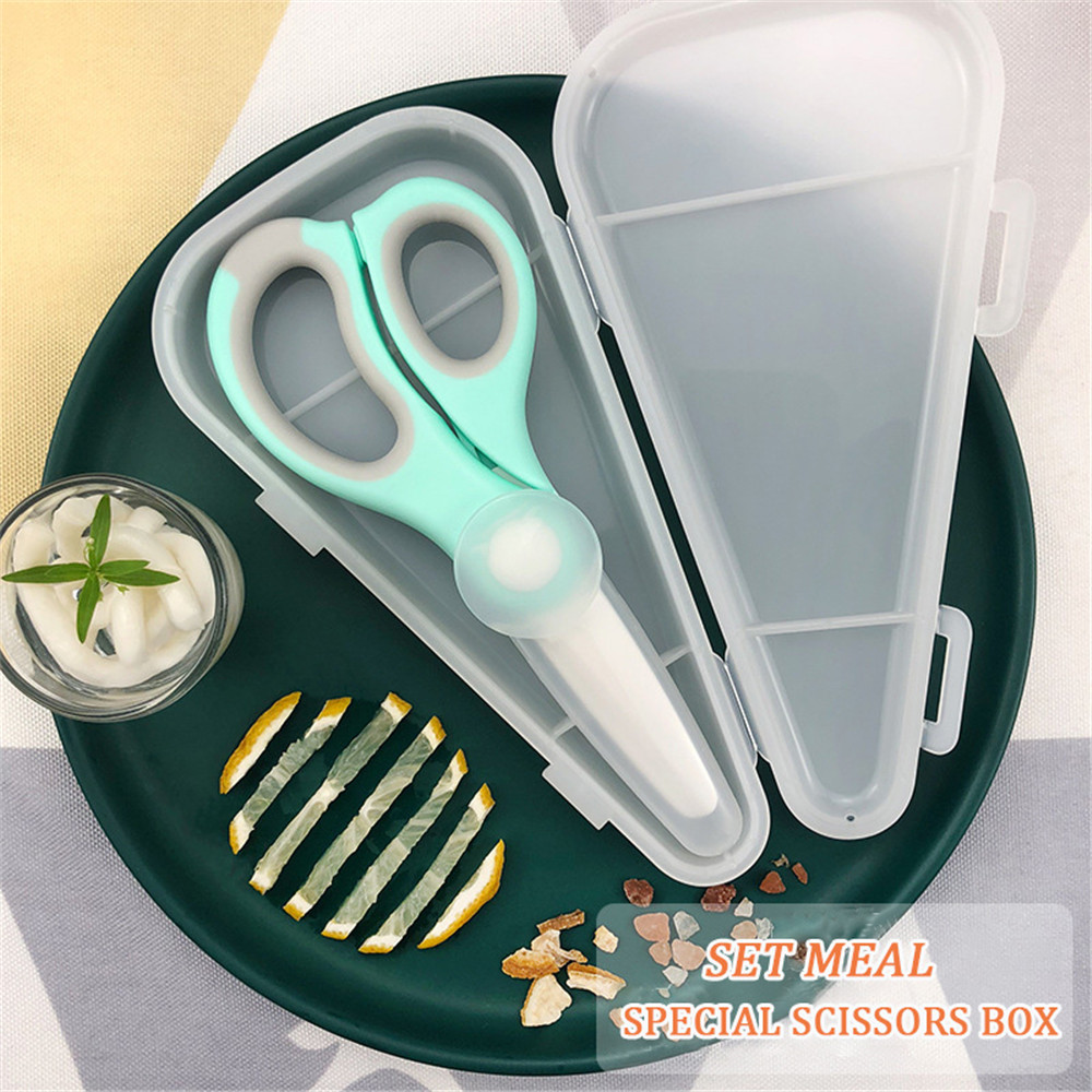 Portable Ceramic Scissors Baby - Baby Food Scissors ulasan dan harga