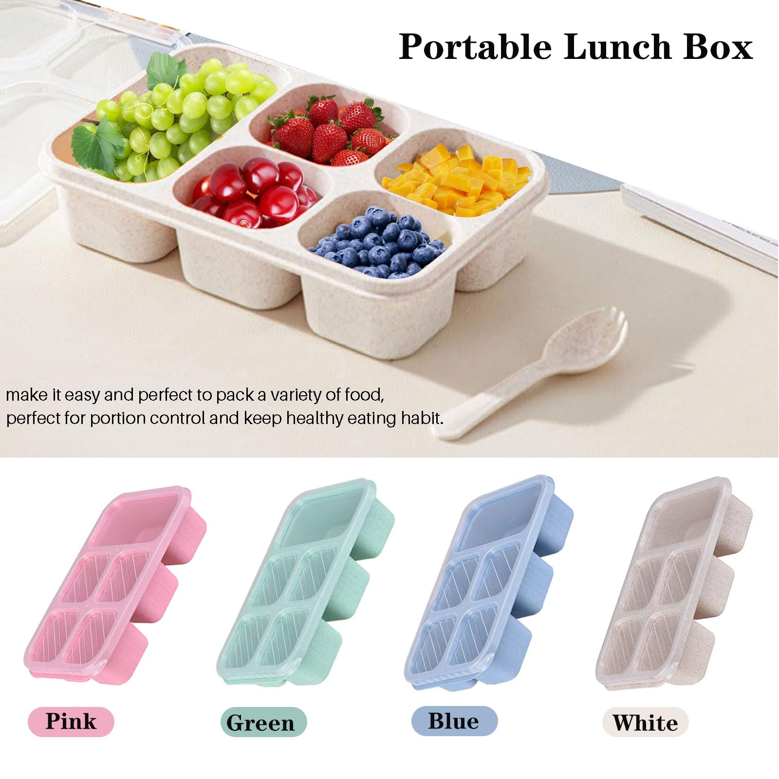 1PC, Bento Lunch Box, Suitable - Snack Container Travel ulasan dan harga