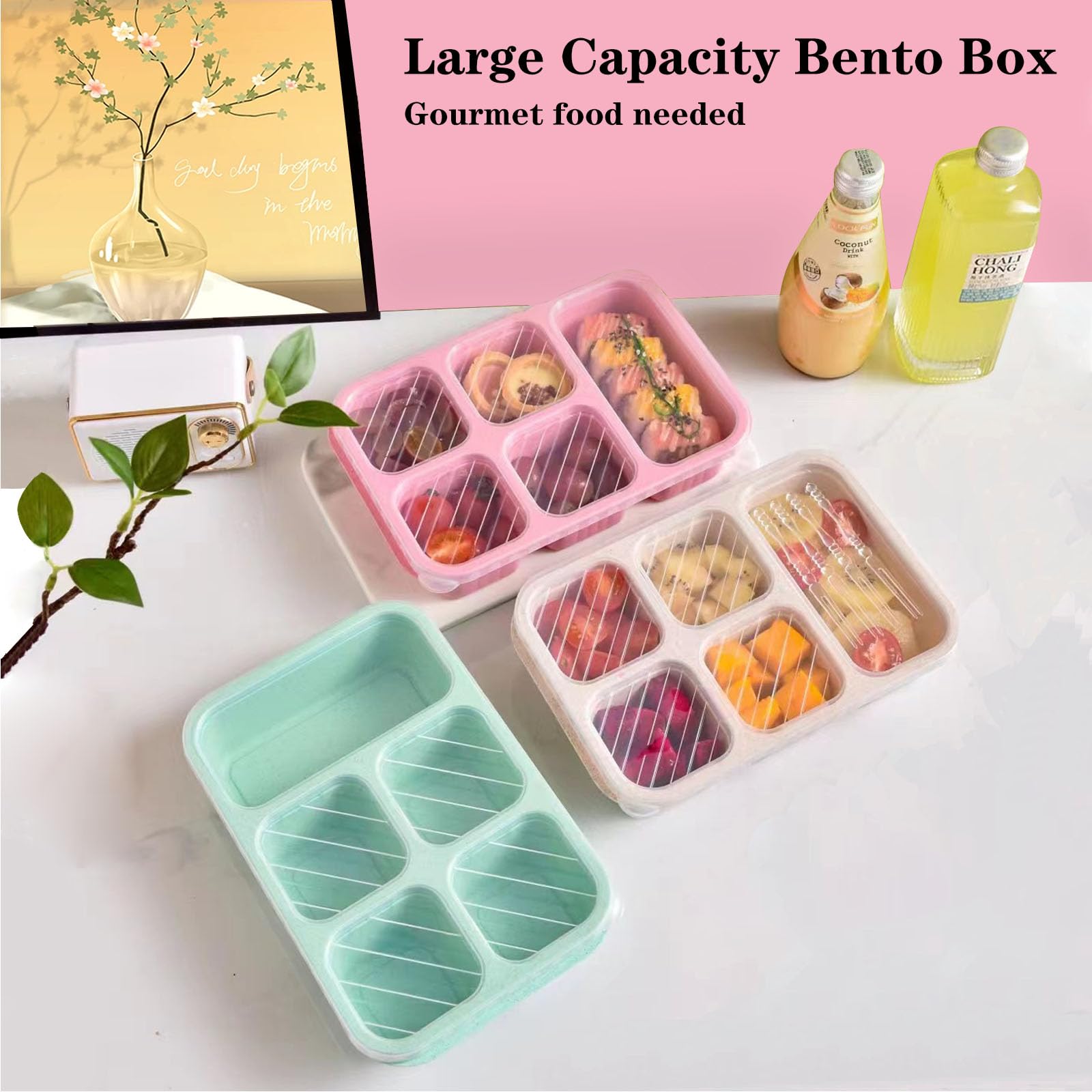 1PC, Bento Lunch Box, Suitable - Snack Container Travel ulasan dan harga