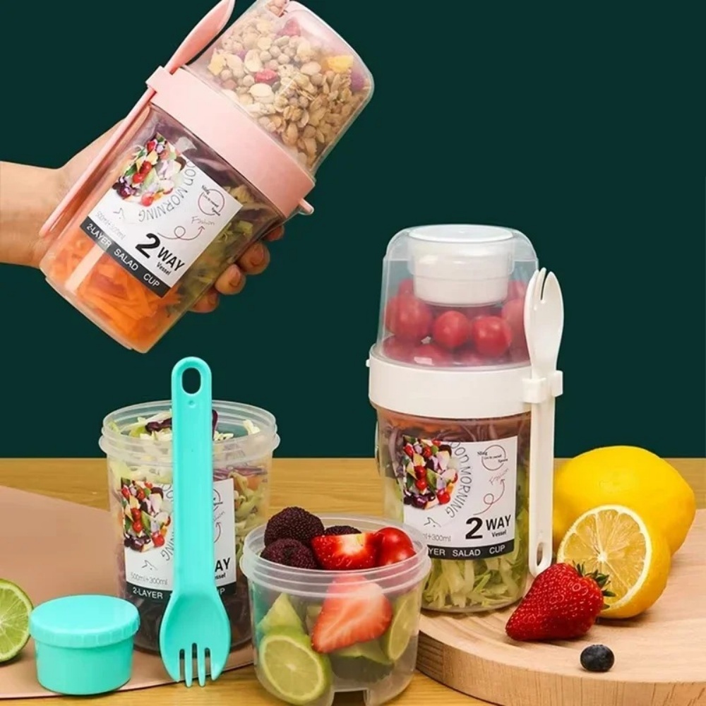 Portable Salad Cup Breakfast C - Snack Container Travel ulasan dan harga