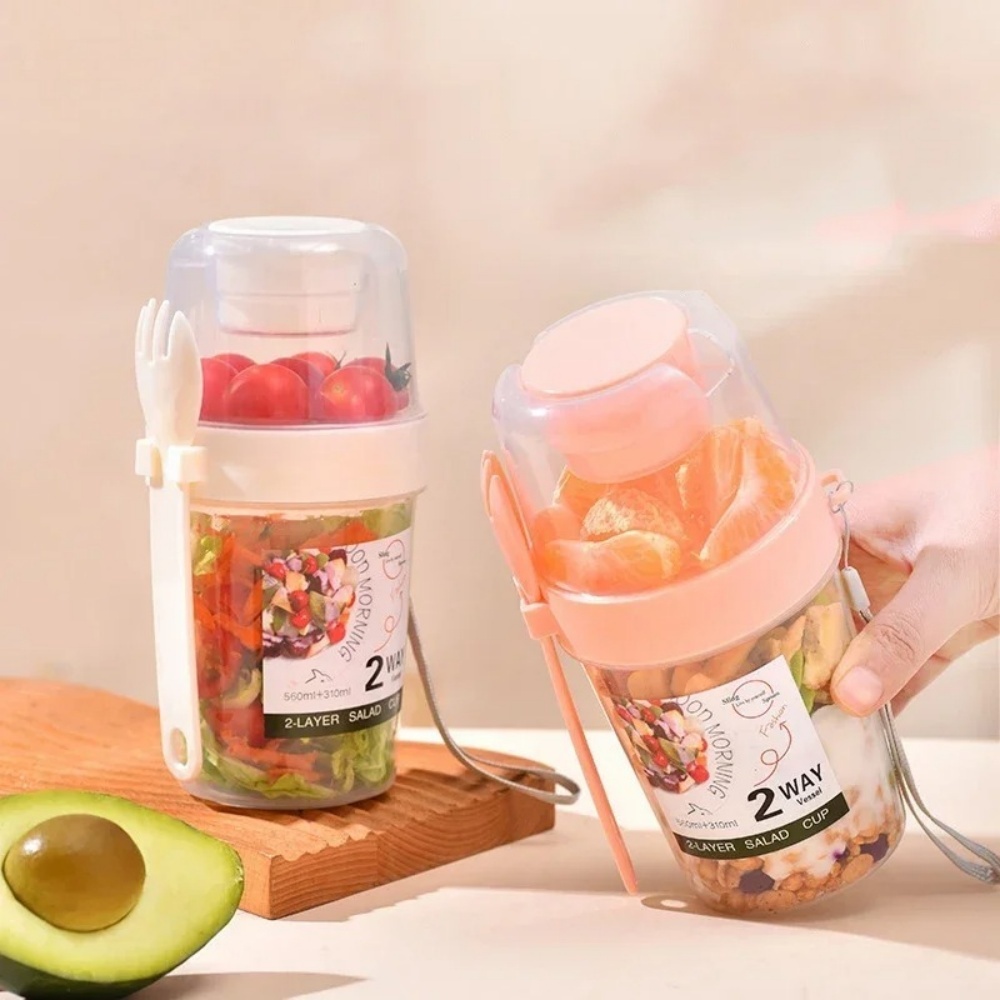 Portable Salad Cup Breakfast C - Snack Container Travel ulasan dan harga
