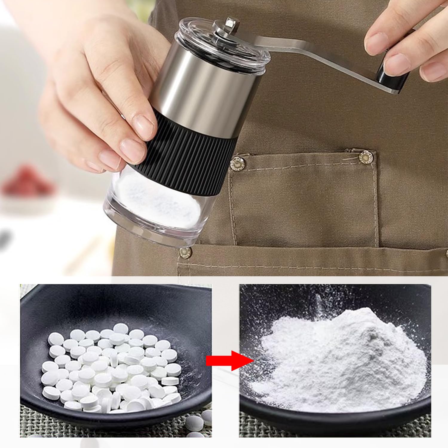 Pill Crusher with Pill Cutter  - Baby Food Scissors ulasan dan harga