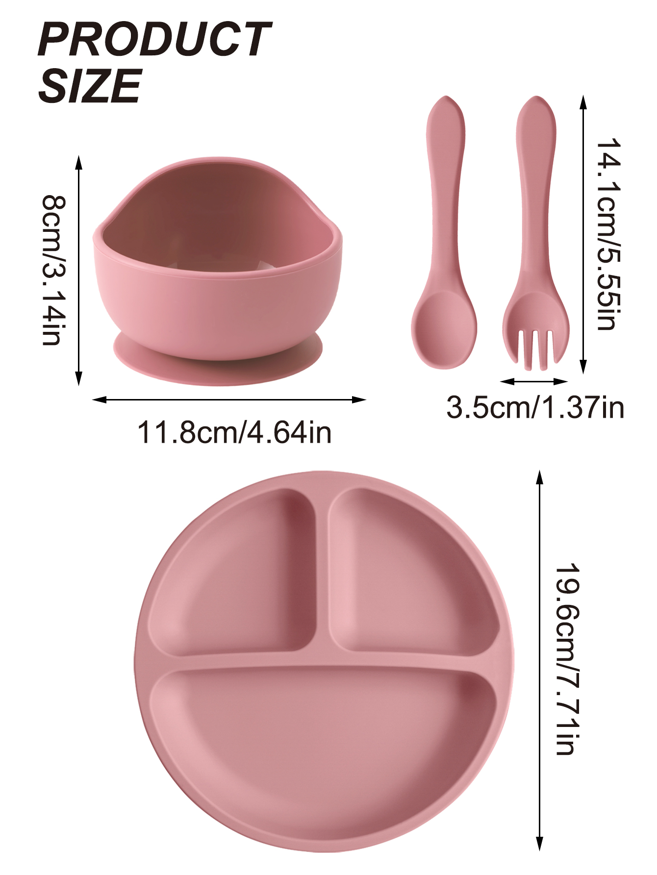 4PCS Baby Silicone Feeding Set - Baby Food Tracker ulasan dan harga
