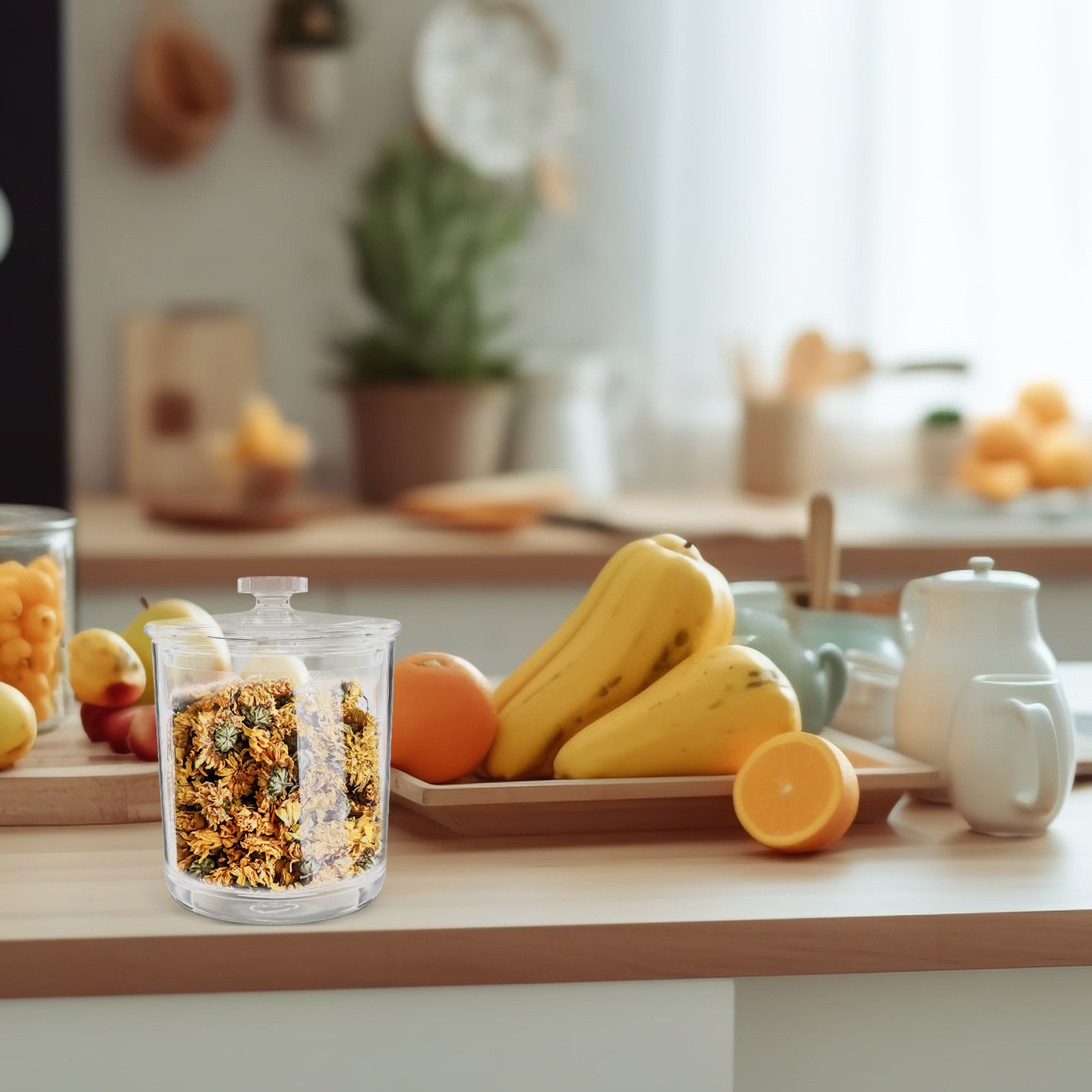 Transparent Tea Storage Jar Ac - Snack Container Travel ulasan dan harga