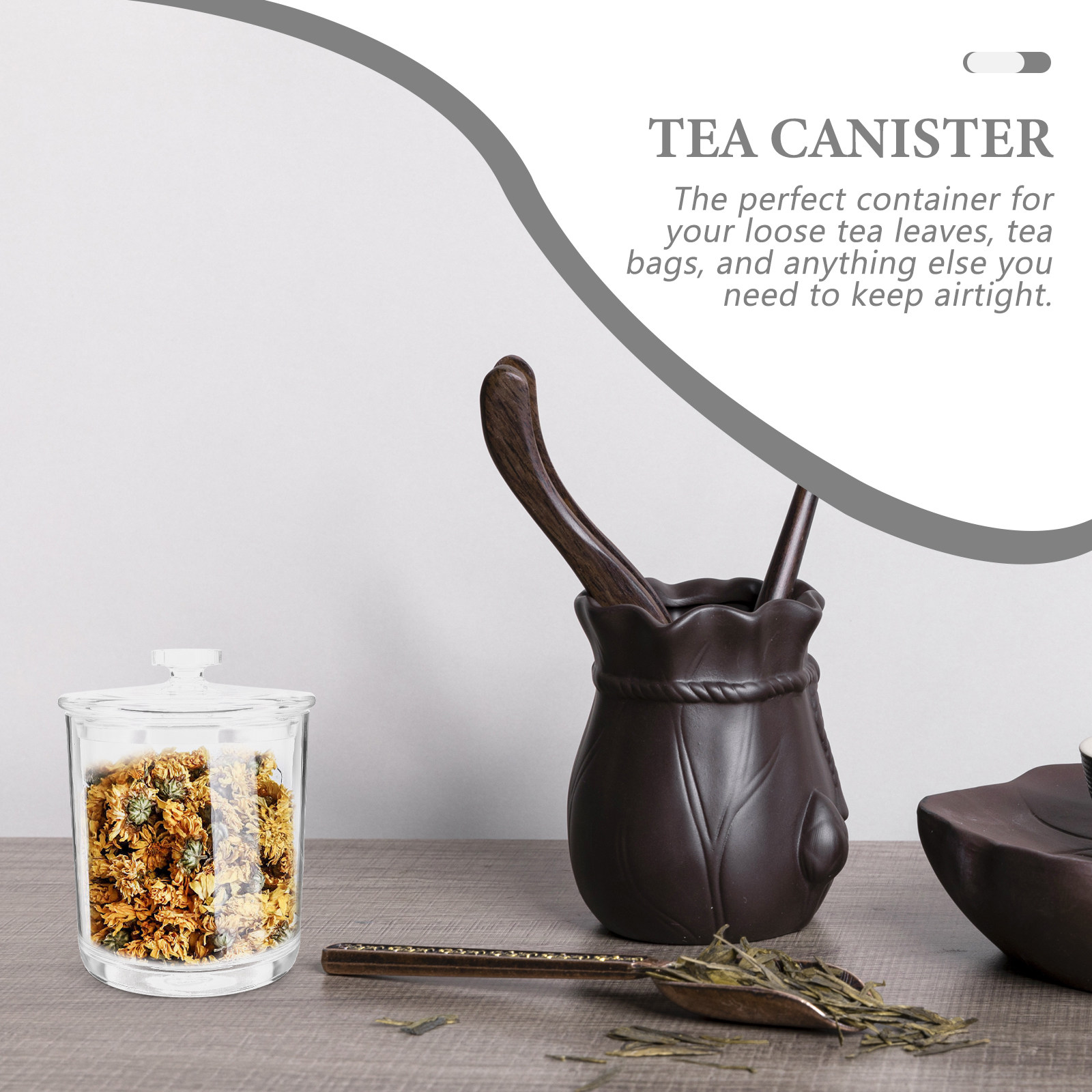 Transparent Tea Storage Jar Ac - Snack Container Travel ulasan dan harga