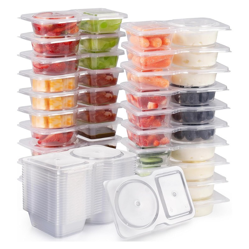 5/10/20/40PCS Double Compartme - Snack Container Travel ulasan dan harga