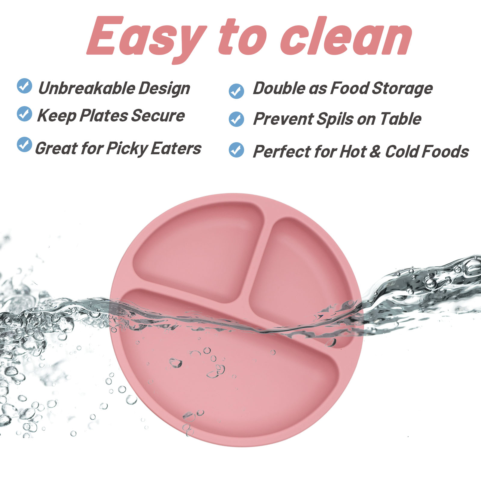 Food grade silicone split plat - Baby Food Universe ulasan dan harga