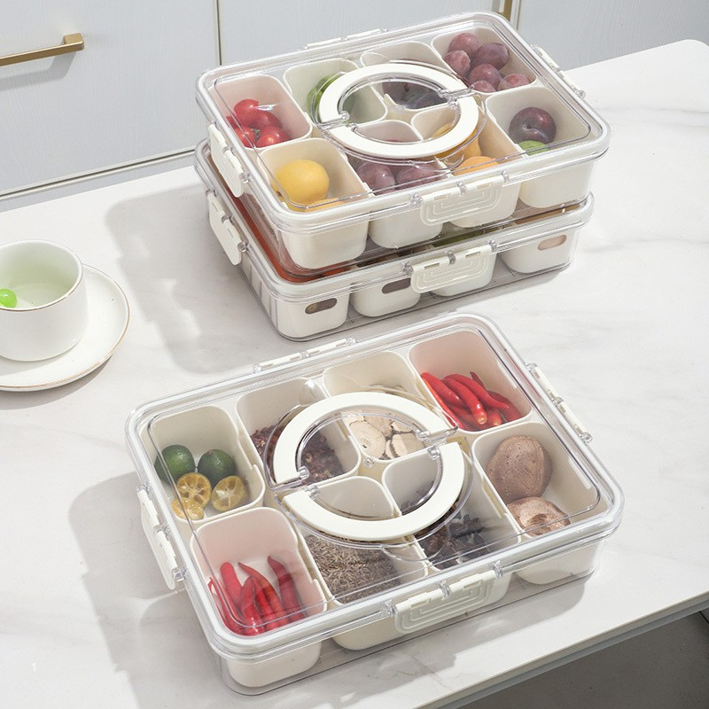 Clear 8/4-Compartment Snack Co - Snack Container Travel ulasan dan harga